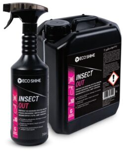 ECO SHINE INSECT OUT 750ML Preparat do usuwania resztek owadów, ptasich odchodów i innych zabrudzeń organicznych z szyb,  lamp i karoserii.