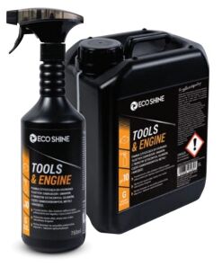 ECO SHINE TOOLS & ENGINE 5L Pianka czyszcząca do usuwania tłustych zabrudzeń i smarów z tworzyw sztucznych, silników, części  samochodowych, metali lekkich i narzędzi.