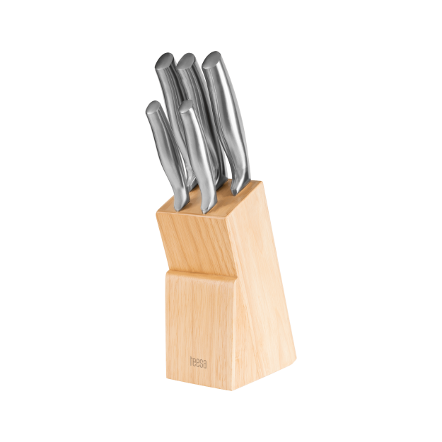 TEESA Zestaw noży kuchennych w bloku
