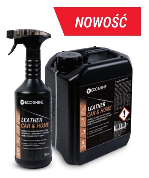 ECO SHINE LEATHER CAR & HOME 750ML Produkt do bieżącego czyszczenia, pielęgnacji i konserwacji tapicerek wykonanych ze skóry