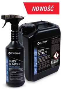 ECO SHINE QUICK DETAILER SHINE BOOST 5L Niezawierający wosku preparat do szybkiego nabłyszczania i pielęgnacji umytych powierzchni  samochodowych oraz motocyklowych.