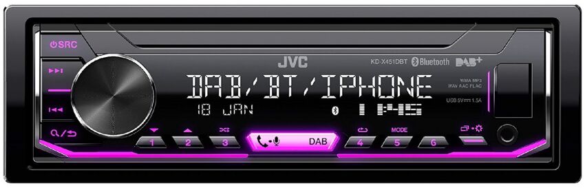 JVC KD-X451DBT ( KDX 451 DBT) Radio samochodowe  USB  |  zmienne podświetlenie | BLUETOOTH | dab