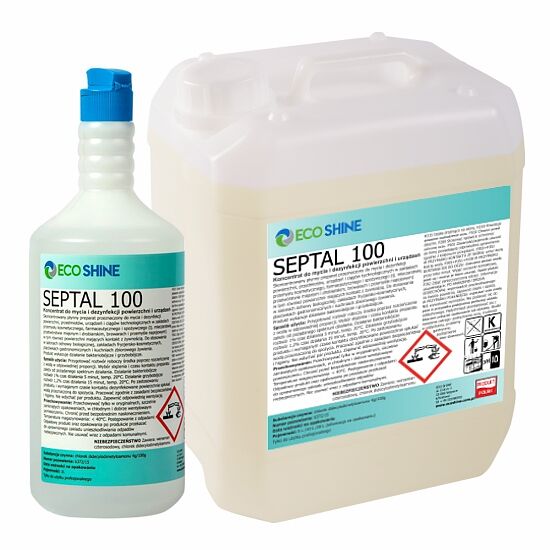 ECO SHINE SEPTAL 100  Koncentrat ppreparatu do mycia i dezynfekcji powierzchni i urządzeń 1L