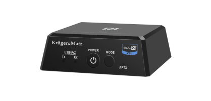 Kruger&Matz ( KM0352 ) BT-1 Nadajnik / ODBIORNIK  Bluetooth do bezprzewodowej transmisji sygnałów audio z urządzeń nieobsługujących funkcji Bluetooth  |  USB