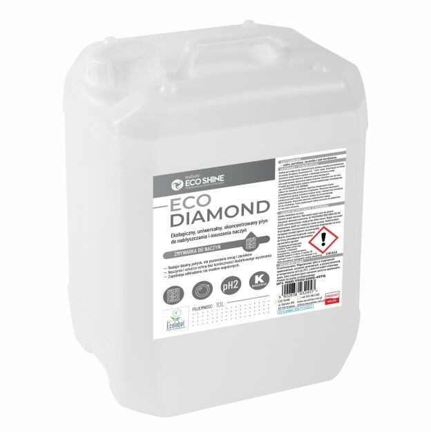 ECO SHINE Nature ECO DIAMOND 10L  Ekologiczny, uniwersalny, skoncentrowany płyn do nabłyszczania i osuszania naczyń