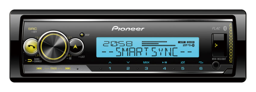 Pioneer MVH-MS510BT MARINE Odtwarzacz bez CD  | Bluetooth |  USB | Spotify | iPhone & Android | zmienne podświetlenie