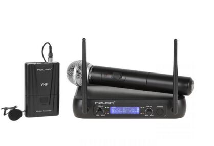 Azusa (MIK0142) Mikrofon VHF 2 kanały WR-358LD (1 x mik. do ręki + 1x klip)