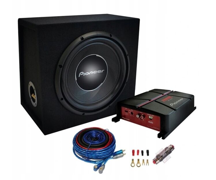 Pioneer GXT-3730B SET ZESTAW SUBWOOFER + WZMACNIACZ + KABLE PODŁĄCZENIOWE