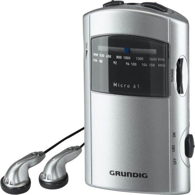 Grundig Micro Boy 61 kieszonkowe radio tranzystorowe + słuchawki | 4 lata gwarancji