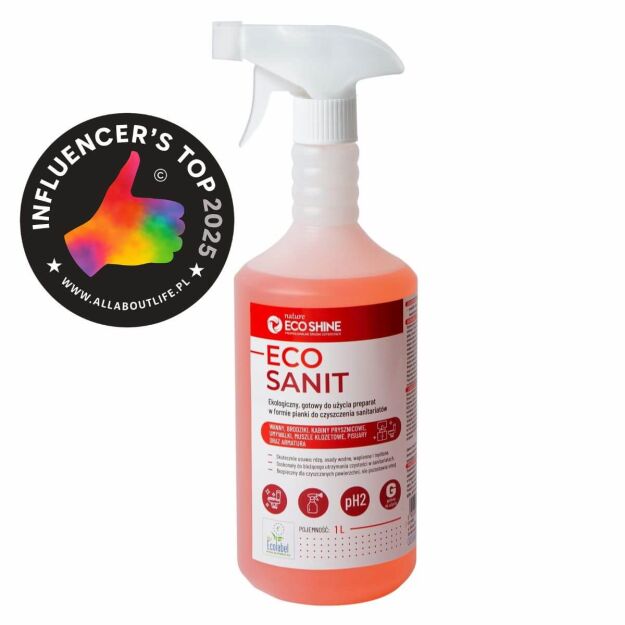 ECO SHINE Nature ECO SANIT 5L  Ekologiczny, gotowy do użycia preparat w formie pianki do czyszczenia sanitariatów