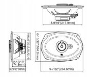 JBL Stage1 9632M  Głośniki samochodowe dwudrożne 6X9 | 560W - 3