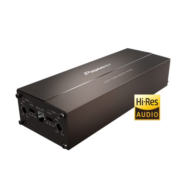 PIONEER GM-DX104 Kompaktowy, oszczędzający miejsce mikro wzmacniacz 4-kanałowy (400 W)